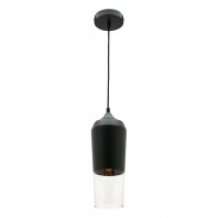 Cougar-Slim 1lt 60Watt E.S Pendant Light - Black 